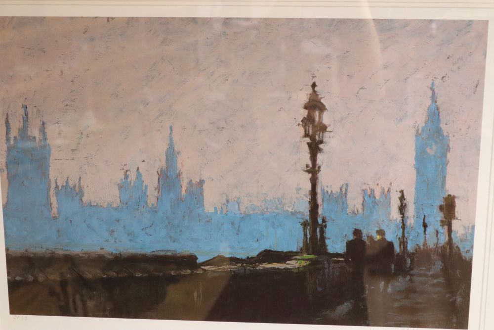 Rolf Harris, limited edition print, Misty Blue, signed and numbered 1/5, 40 x 58cm